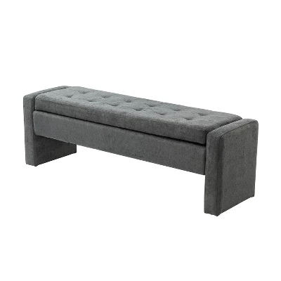 Jaime 55.1" Wide Storage Bench | ARTFUL LIVING DESIGN 4 Jaime 55.1" Wide Storage Bench | ARTFUL LIVING DESIGN - Image 2