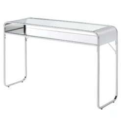 Milrix Sofa Table With Glass Top - MiBasics -HOMCOM Store GUEST b8537364 f3d6 4f8a 8368 1b02ef406206