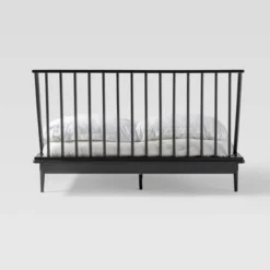 Boho Solid Wood Spindle Platform Bed - Saracina Home -HOMCOM Store GUEST b8d271bd 790c 4a0d a2b2 01db1fc34a9d