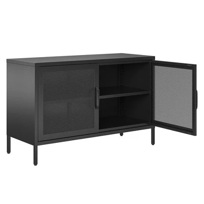 RealRooms Shadwick 2 Door Storage Cabinet-Mesh Metal Locker 5 RealRooms Shadwick 2 Door Storage Cabinet-Mesh Metal Locker - Image 3