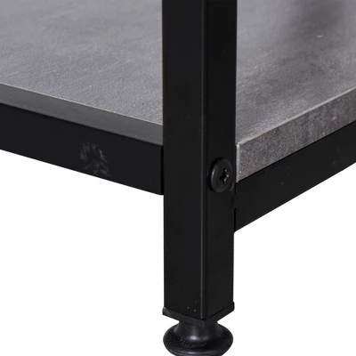 HOMCOM 55 Inch Home Office Computer Desk Study Writing Workstation With Storage Shelves, Elevated Monitor Shelf, CPU Stand 7 HOMCOM 55 Inch Home Office Computer Desk Study Writing Workstation With Storage Shelves, Elevated Monitor Shelf, CPU Stand - Image 5