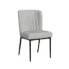 Channel Back Dining Chair With Metal Legs Light Gray - HomePop -HOMCOM Store GUEST b9f6f4b0 2b19 4d3a 82c8 702299673f72