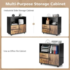 Tangkula 2-Door Kitchen Storage Bar Cabinet Buffet Sideboard W/ Wine Rack & Glass Holder -HOMCOM Store GUEST ba6f960e 49b1 4b1c a488 957ad5ab8836