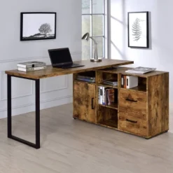 Hertford 2 Drawer L-Shape Desk - Coaster