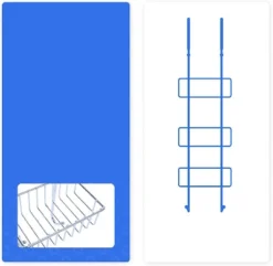 Bamodi 7" X 7" Shelf Stainless Steel Hanging Shower Caddy With Hooks - 2-Tier - Silver 7 Bamodi 7" X 7" Shelf Stainless Steel Hanging Shower Caddy With Hooks - 2-Tier - Silver -HOMCOM Store GUEST bae1b598 395f 485d ba85 97bb27a5ad29