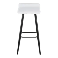 Set Of 2 Ale Faux Leather/Steel Barstools Black/White - LumiSource -HOMCOM Store GUEST bb2e1e0a 7b90 40df 90a7 241e402fc9a7