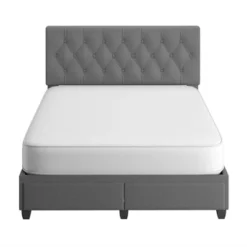 Henley Linen Tufted Upholstered Platform Bed With Storage Drawers - Eco Dream -HOMCOM Store GUEST bb4408c8 b9d2 4c3c ad2c ad045d970052