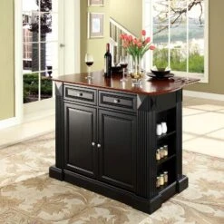 Drop Leaf Breakfast Bar Top Kitchen Island - Black - Crosley -HOMCOM Store GUEST bb83729c 0c80 44b7 ae76 6d9beeb67a82