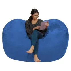 6' Large Bean Bag Lounger With Memory Foam Filling And Washable Cover - Relax Sacks -HOMCOM Store GUEST bb932e66 565d 413a ba49 656b9f77e1e1