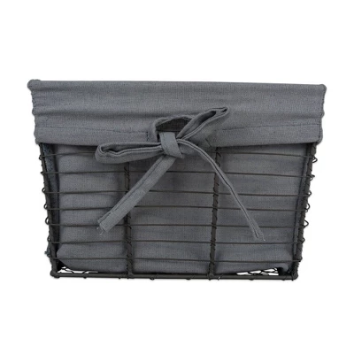 Design Imports Set Of 5 Vintage Gray Wire Liner Baskets Gray 3 Design Imports Set Of 5 Vintage Gray Wire Liner Baskets Gray