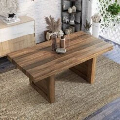 68" Hoverton Rectangle Mango Wood Dining Table Warm Natural Tone - Furniture Of America -HOMCOM Store GUEST bc41512e 2344 41e4 b131 cc15e972c757