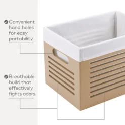 Creative Scents Wooden Tan Storage Bins - Extra Small -HOMCOM Store GUEST bcb7c53b f344 47b6 ad99 9c9593d83386
