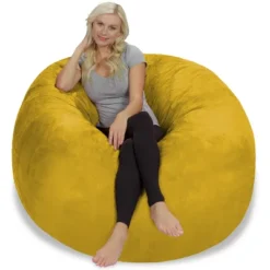 5' Large Bean Bag Chair With Memory Foam Filling And Washable Cover - Relax Sacks -HOMCOM Store GUEST bcce5e2c 8992 438e 9f83 852c10a7de89