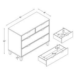 4 Drawer Cassandra Console Gray - Powell -HOMCOM Store GUEST be7e81be b5f8 46cc 9b09 d583993b8ef1