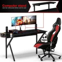 Costway Gaming Desk Computer Desk PC Table Workstation With Cup Holder & Headphone Hook -HOMCOM Store GUEST be964aa6 932f 445d 8e43 70812dcd6598