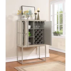 Robbie Contemporary 2 Door Mirrored Bar Cabinet With Wine Storage Gold - Treasure Trove 12 Robbie Contemporary 2 Door Mirrored Bar Cabinet With Wine Storage Gold - Treasure Trove -HOMCOM Store GUEST bec2c0c6 d9b6 419a 8454 b13b97e189c6