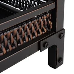 Dinesh Console With Storage Shelf - Black/Dark Walnut - Safavieh -HOMCOM Store GUEST bef2d951 b72f 4a1a 80ae fc80d45f4d32