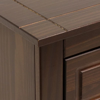 Sunnydaze Decor Sunnydaze Sideboard With 3 Drawers And 3 Doors - Solid Pine Construction - Dark Brown- 32" 10 Sunnydaze Decor Sunnydaze Sideboard With 3 Drawers And 3 Doors - Solid Pine Construction - Dark Brown- 32" - Image 8