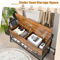 Costway Industrial Shoe Bench Rack Organizer WithPremium Gas Lift & Hidden Storage Box -HOMCOM Store GUEST bfb447ef 5b67 41b0 90a0 673d1cc1734f
