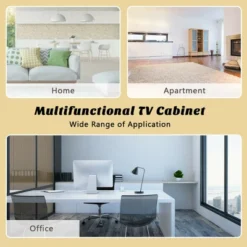 Costway TV Stand Entertainment Center For TV's Up To 65'' W/ Storage Cabinets Walnut -HOMCOM Store GUEST c0b527c2 81a6 4ad1 a2f0 3f4090c85ba4