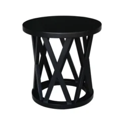 24" Ceylon Round End Table - International Concepts -HOMCOM Store GUEST c0c7ea19 3546 4f16 a9d2 c736e16c17db