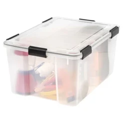 IRIS 62qt WeatherPro Plastic Storage Bin Clear -HOMCOM Store GUEST c11eac73 050e 4e1f bedf efa366bbdbea
