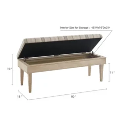 Harstrom Storage Bench Beige - Martha Stewart -HOMCOM Store GUEST c16af6e7 9fa9 48e5 b309 c3369302b436