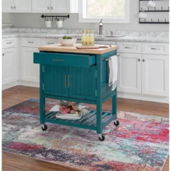 Abigail Kitchen Cart Teal - Powell Company 28 Abigail Kitchen Cart Teal - Powell Company -HOMCOM Store GUEST c198fd0a ac4a 42bd 8b1c 9d2efe04faa1