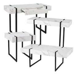 Wennan Modern Faux Marble Console Table Black/White - Aiden Lane -HOMCOM Store GUEST c1d8fd03 5b3d 4010 add7 32060b99cbfa