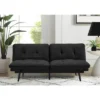 Finley Convertible Futon Sofa Bed Black - Serta -HOMCOM Store GUEST c231ca29 4933 4b59 978e 1a7af7466c54