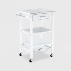 Hennington Kitchen Cart With Stainless Steel Top White - Boraam 17 Hennington Kitchen Cart With Stainless Steel Top White - Boraam -HOMCOM Store GUEST c29c4e46 c8de 4978 ac33 b7eea05ab7bd