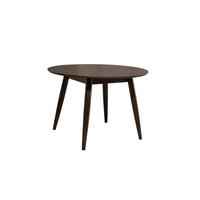San Marino Mid-Century Modern Round Dining Table Chestnut - Hillsdale Furniture 4 San Marino Mid-Century Modern Round Dining Table Chestnut - Hillsdale Furniture - Image 2