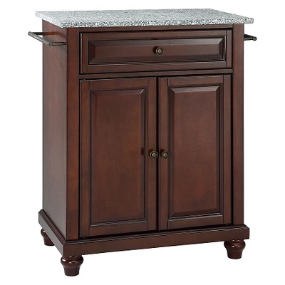 Cambridge Solid Granite Top Portable Kitchen Island - Vintage Mahogany - Crosley 3 Cambridge Solid Granite Top Portable Kitchen Island - Vintage Mahogany - Crosley