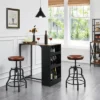 Yaheetech Industrial Counter Height Faux Leather Bar Stool Swivel -HOMCOM Store GUEST c46646ac d218 4c3e 83fc df83ec272790