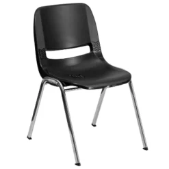 Flash Furniture HERCULES Series 880 Lb. Capacity Ergonomic Shell Stack Chair With Chrome Frame And 18'' Seat Height -HOMCOM Store GUEST c478e3ee b96c 4f2b 974d 52369aedf580