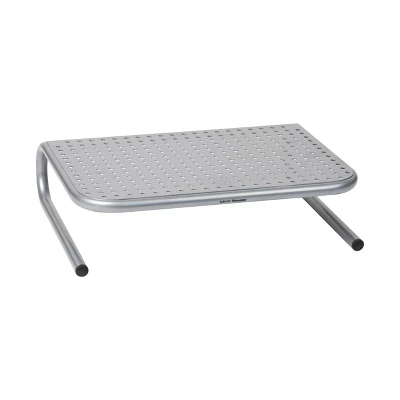 Mind Reader Metal Monitor Stand With Keyboard Storage Space Silver 8 Mind Reader Metal Monitor Stand With Keyboard Storage Space Silver - Image 6