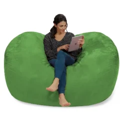 6' Large Bean Bag Lounger With Memory Foam Filling And Washable Cover - Relax Sacks -HOMCOM Store GUEST c4b3c5b2 c60e 4877 90bb 788be5e19be9