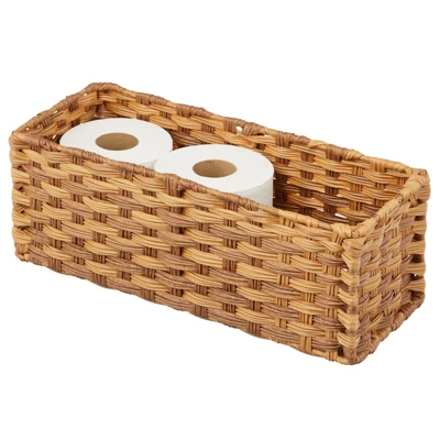 MDesign Woven Seagrass Toilet Tank Storage Basket For Bathroom 8 MDesign Woven Seagrass Toilet Tank Storage Basket For Bathroom - Image 6