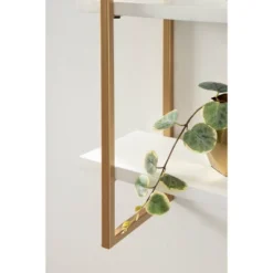 20" X 30" Leigh Wood And Metal Wall Shelf White/Gold - Kate & Laurel All Things Decor 15 20" X 30" Leigh Wood And Metal Wall Shelf White/Gold - Kate & Laurel All Things Decor -HOMCOM Store GUEST c51bc059 3f6a 42af 8511 618e523ab0ba