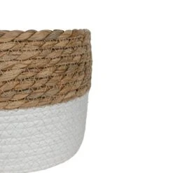 Set Of 2 Baskets White Seagrass & Rope By Foreside Home & Garden -HOMCOM Store GUEST c5a0ab13 cf5e 4602 9cea 16578848c831