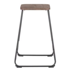 Set Of 2 Zac Industrial Counter Height Barstool Espresso - LumiSource -HOMCOM Store GUEST c5c7fd19 2da6 4a72 93f8 bace7619367c