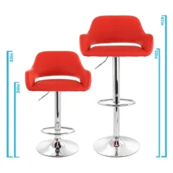 Elama 2 Piece Adjustable Faux Leather Bar Stool Set -HOMCOM Store GUEST c608f39f 7b51 424b aec1 6251621b3a61