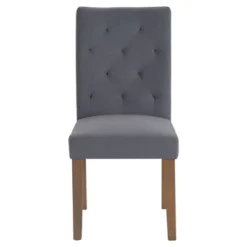 Set Of 2 Westport Tufted Dining Chair Gray - Finch -HOMCOM Store GUEST c6b2d04b 02ae 4d32 be0e 1e7186dbcca8