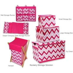 Bacati - MixNMatch Pink Zigzag Storage Box Large -HOMCOM Store GUEST c825e983 4bd0 4ef0 b6c0 876cfe8c0dd4