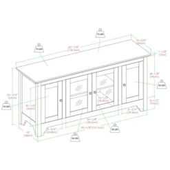 Closed Storage Wood TV Stand Console For TVs Up To 55" - Saracina Home -HOMCOM Store GUEST c83c2028 259f 4dd7 a292 32d2ab276e82