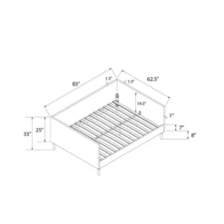 Queen Fabio Mid-Century Daybed Queen Gray Linen - Room & Joy -HOMCOM Store GUEST c8f45783 478a 4a92 a4b2 0070c0ae7b9a