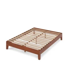 12" Wen Deluxe Wood Platform Bed Frame Cherry - Zinus -HOMCOM Store GUEST c970cec3 c528 40aa 9aeb 047179f36ee0
