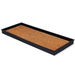 BirdRock Home Rubber Boot Tray With Coir Insert - 34''Lx14''W -HOMCOM Store GUEST ca777651 5112 41f1 8194 69f693108be0