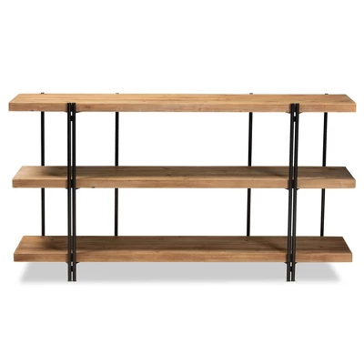 Tarah Wood Console Table Brown/Black - Baxton Studio 3 Tarah Wood Console Table Brown/Black - Baxton Studio