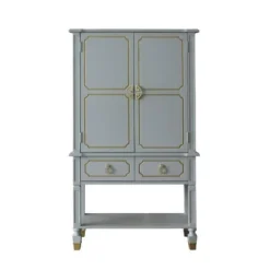 35" House Marchese Cabinet Pearl Gray Finish - Acme Furniture -HOMCOM Store GUEST cb3b97ed 94f9 4602 9901 00510e3a9d6b